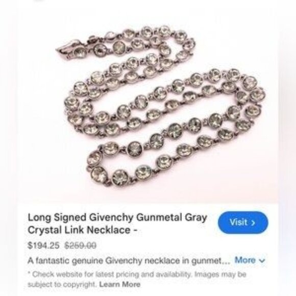 Givenchy Silver and White Long Necklace - Picture 5 of 16